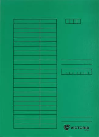 Pólyás dosszié, karton, A4, VICTORIA OFFICE, zöld