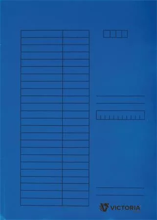 Pólyás dosszié, karton, A4, VICTORIA OFFICE, kék