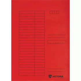 Pólyás dosszié, karton, A4, VICTORIA OFFICE, piros