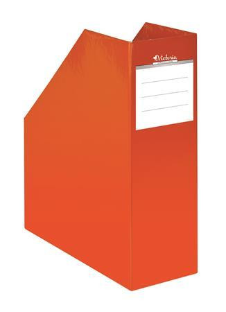 Iratpapucs, karton, 90 mm, VICTORIA OFFICE, "Premium", narancs