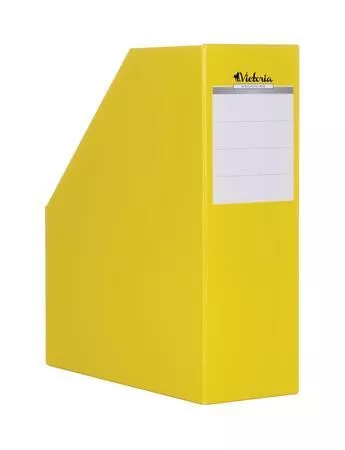 Iratpapucs, karton, 90 mm, VICTORIA OFFICE, sárga