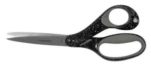 Olló, ifjúsági, 20 cm, FISKARS, foltos fekete