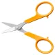 Olló, körömvágó, 10 cm, egyenes, FISKARS "Classic", narancssárga