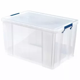 Műanyag tároló doboz, átlátszó, 85 liter, FELLOWES, "ProStore™"