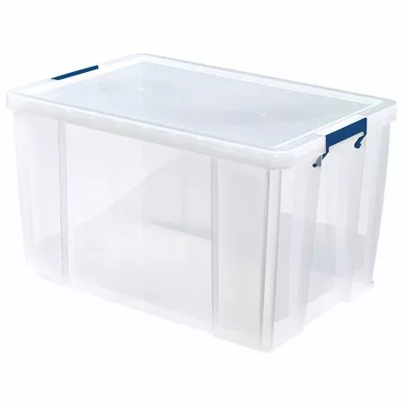 Műanyag tároló doboz, átlátszó, 85 liter, FELLOWES, "ProStore™"