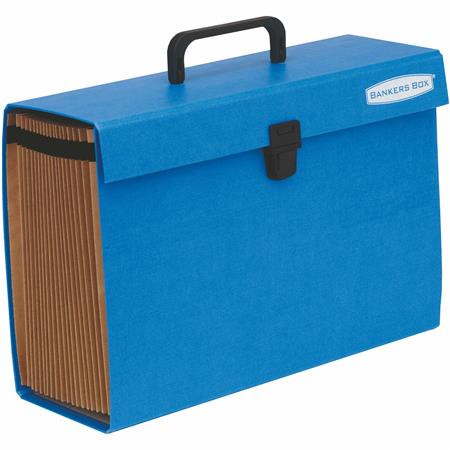 Harmonikatáska, karton, 19 rekeszes, FELLOWES "Bankers Box Handifile", kék