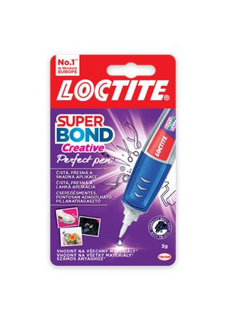 Pillanatragasztó, 3 g, HENKEL "Loctite Super Bond  CEATIVE Perfect Pen"