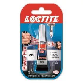   Pillanatragasztó gél, 2 g, HENKEL "Loctite Super Bond Power Flex Gél"