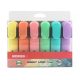 Szövegkiemelő készlet, 0,5-5 mm, KORES "Bright Liner Plus Pastel", 6 különböző szín