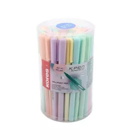   Golyóstoll, 1,0 mm, kupakos, háromszögletű, KORES "KOR-M Pastel", kék