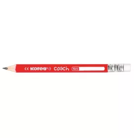 Grafitceruza radírral, HB, háromszögletű, jumbo, KORES "Coach"