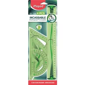  Vonalzókészlet, műanyag, hajlítható, 4 darabos, MAPED "Flex"