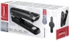 Tűzőgép, 24/6, 26/6, 20 lap, MAPED "Essentials Half-Strip", fekete