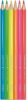 Színes ceruza készlet, háromszögletű, MAPED "Color'Peps Star Fluo", 6 különböző szín
