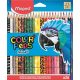 Színes ceruza készlet, háromszögletű, MAPED "Color'Peps Animal", 24 különböző szín