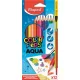 Akvarell ceruza készlet, háromszögletű, ecsettel, MAPED "Color'Peps", 12 különböző szín
