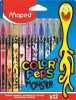 Filctoll készlet, 2,8 mm, kimosható, MAPED "Color'Peps Monster" 12 különböző szín