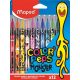 Filctoll készlet, 2,8 mm, kimosható, MAPED "Color'Peps Monster" 12 különböző szín