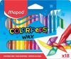 Zsírkréta, MAPED "Color'Peps Wax", 18 különböző szín