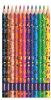 Színes ceruza készlet, háromszögletű, MAPED "Pixel Party", 12 különböző szín