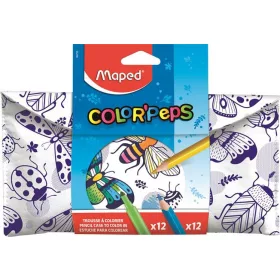   Tolltartó, textil, színezhető, tépőzáras, MAPED "Color'Peps", színezőtermékekkel