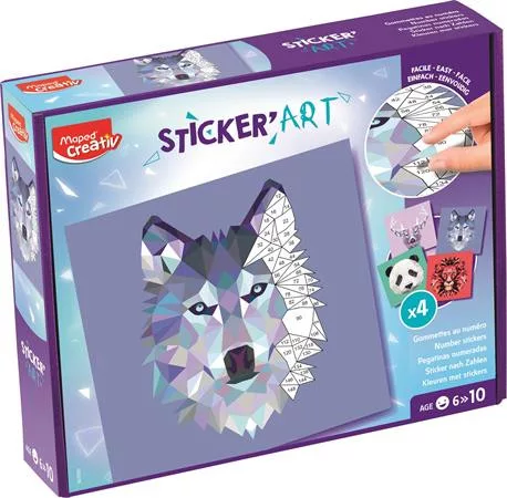 Kreatív matricás készlet, állatok, MAPED CREATIV "Sticker' Art"