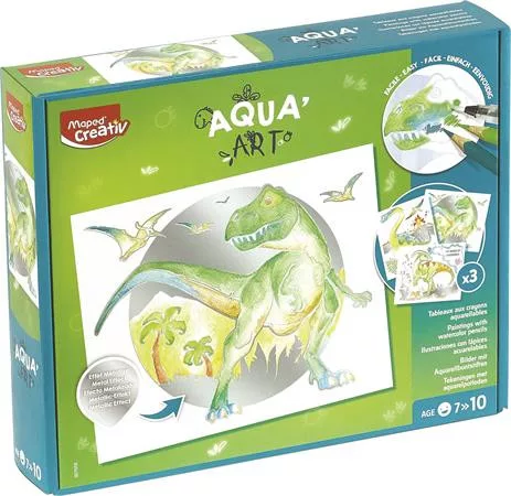 Akvarell festőkészlet, dinoszaurusz, MAPED CREATIV "Aqua Art"