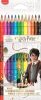 Színes ceruza készlet, háromszögletű, MAPED "Harry Potter Kids", 12 különböző szín
