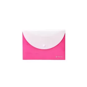   Irattartó tasak, A5, PP, patentos, két zsebes, PANTA PLAST, neon pink