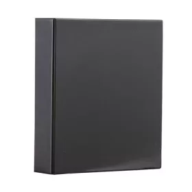   Gyűrűs könyv, panorámás, 4 gyűrű, 80 mm, A4, PVC, PANTA PLAST, fekete