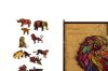Puzzle, fa, A4, 90 darabos, PANTA PLAST "Mosaic Lion"
