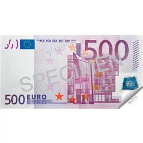   Jegyzettömb, 70 lap, 120x61,5 mm, PANTA PLAST "500 Euro"