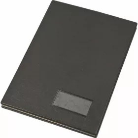 Aláírókönyv, A4, 20 részes, karton, műbőr hatású borító, VICTORIA OFFICE, fekete