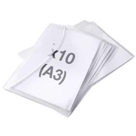   Irattartó tasak, A3, PP, patentos, RAPESCO "Eco", áttetsző