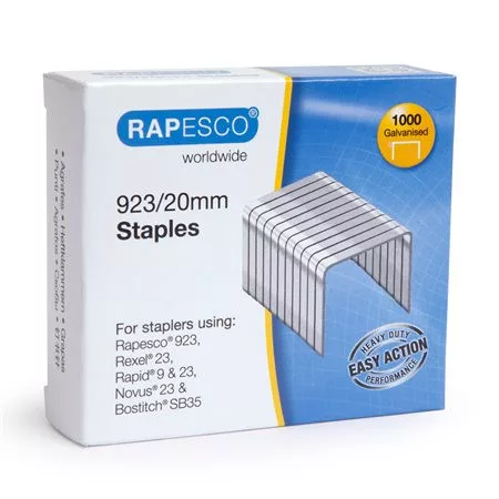 Tűzőkapocs, 23/20, horganyzott, RAPESCO
