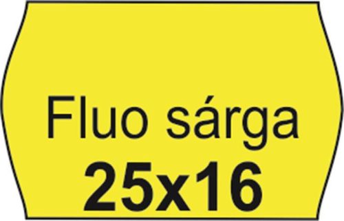 Árazószalag, 25x16 FLUO citrom