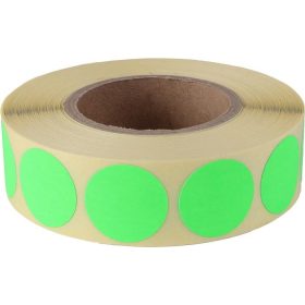 Etikett, 20 mm kör, 1000 etikett/tekercs, zöld