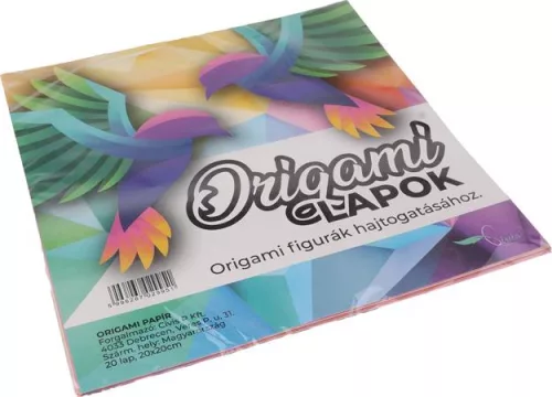 Origami papír, 20x20 cm, 20 lap