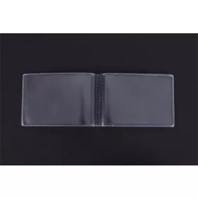 Diák- és igazolványtartó, többlapos, PVC, átlátszó