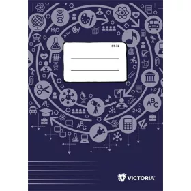   Füzet, tűzött, A4, vonalas, 32 lap, VICTORIA PAPER Circle "81-32"