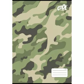 Füzet, tűzött, A4, kockás, 32 lap, COOL BY VICTORIA "Camouflage", "87-32"