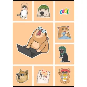   Füzet, tűzött, A4, kockás, 80 lap, COOL BY VICTORIA "Memes"