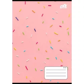   Füzet, tűzött, A5, vonalas, 32 lap, 4-8. osztály, COOL BY VICTORIA "Sweet pink", "21-32"