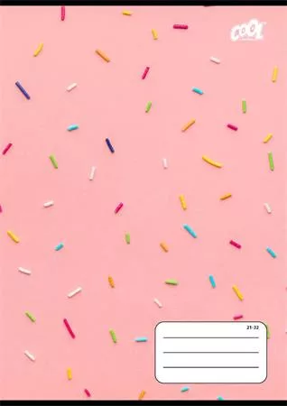 Füzet, tűzött, A5, vonalas, 32 lap, 4-8. osztály, COOL BY VICTORIA "Sweet pink", "21-32"