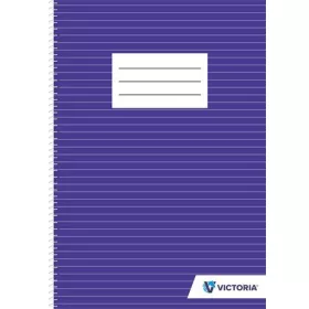 Spirálfüzet, A4, vonalas, 70 lap, VICTORIA PAPER
