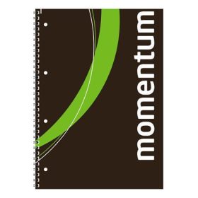   Spirálfüzet, A4, sima, 90 lap, perforált, lyukasztott, VICTORIA PAPER, "Momentum"
