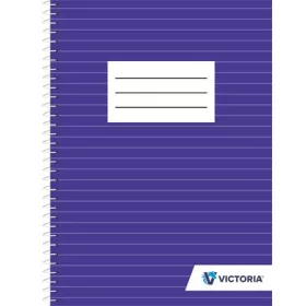 Spirálfüzet, A5, vonalas, 70 lap, VICTORIA PAPER