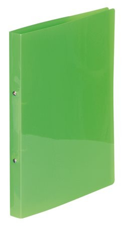 Gyűrűs könyv, 2 gyűrű, 25 mm, A4, PP, VIQUEL "Propyglass", zöld