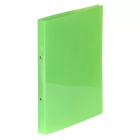   Gyűrűs könyv, 2 gyűrű, 20 mm, A4, PP, VIQUEL "Propyglass", zöld