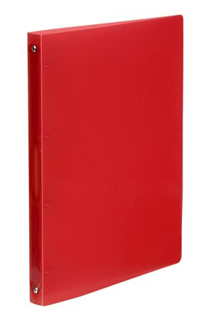 Gyűrűs könyv, 4 gyűrű, 25 mm, A4, PP, VIQUEL "Propyglass", piros